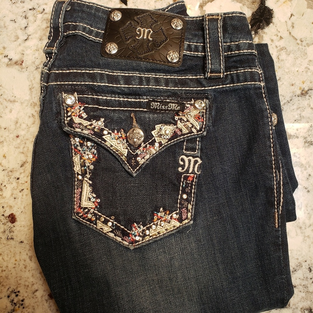 Miss me signature embellished bootcut jeans